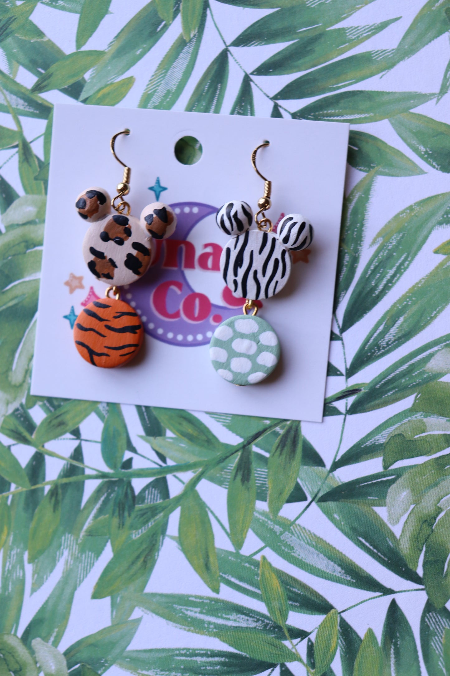 Animal Safari Dangle Earrings