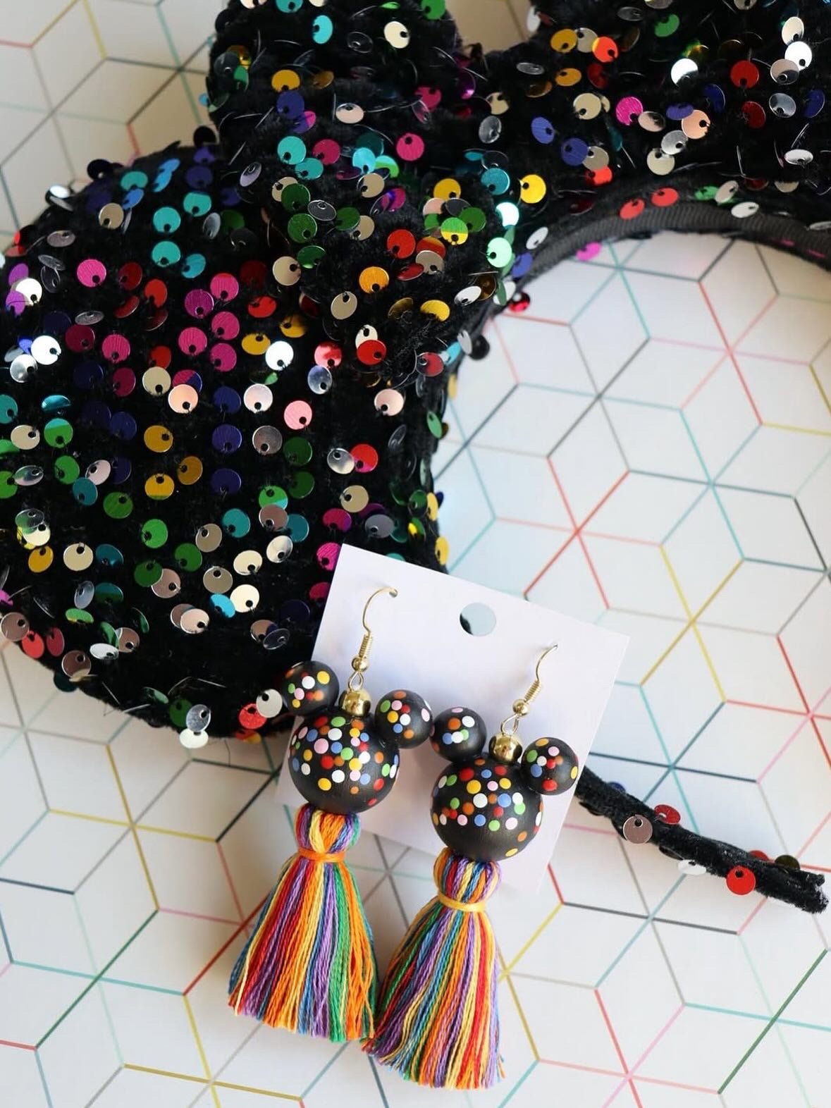 Rainbow Confetti Earrings