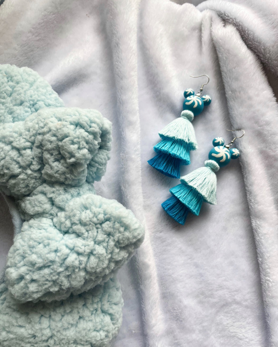 Blue Peppermint Tassels
