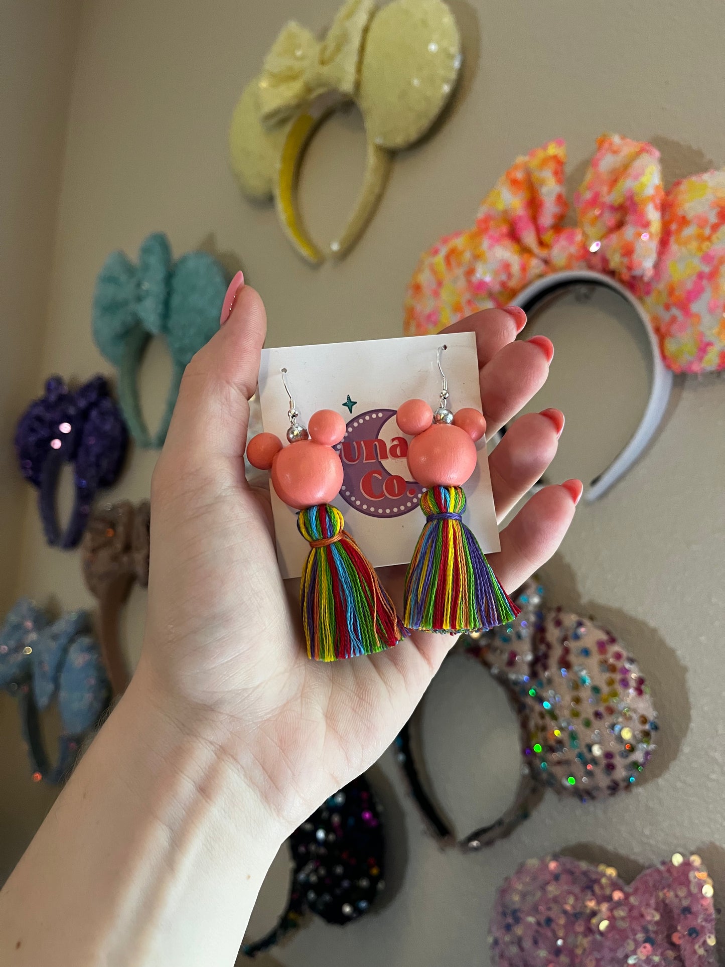 Custom Rainbow Tassel Earrings