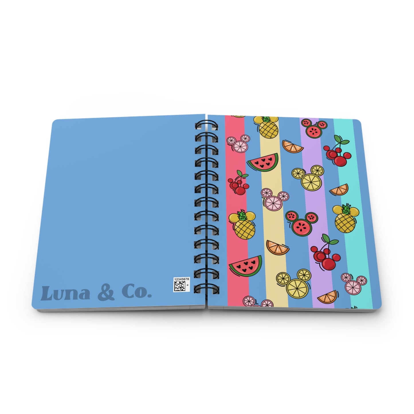 Magical Fruit Spiral Notebook - Blue
