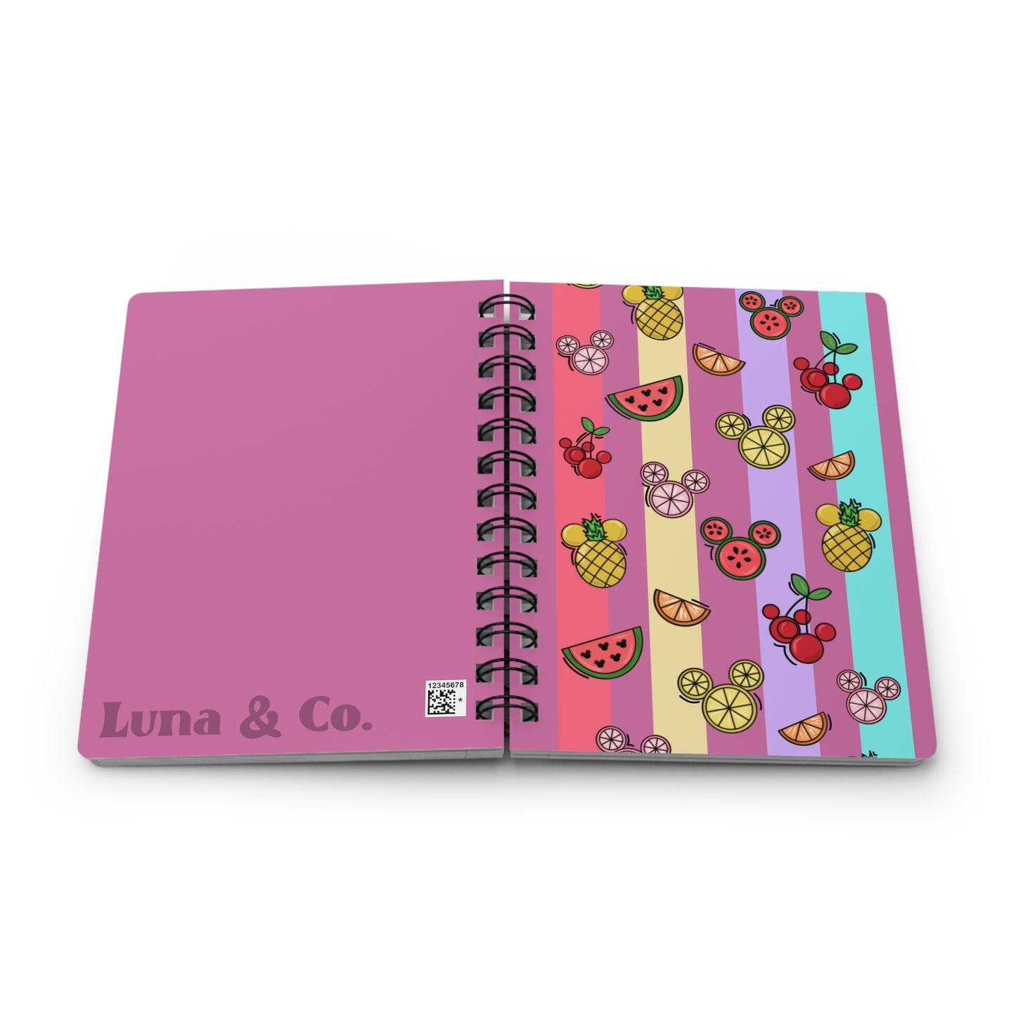 Magical Fruit Spiral Notebook - Pink