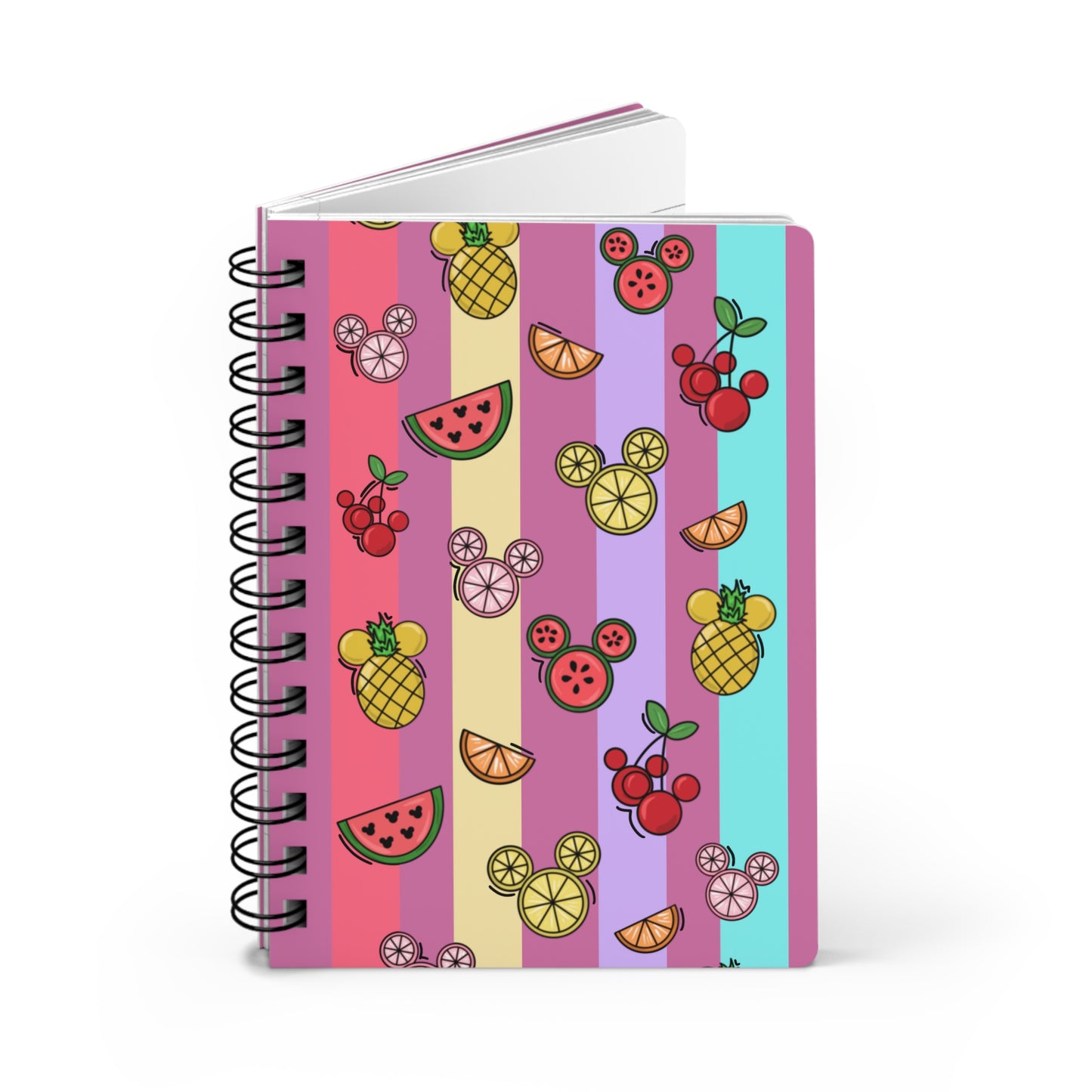 Magical Fruit Spiral Notebook - Pink