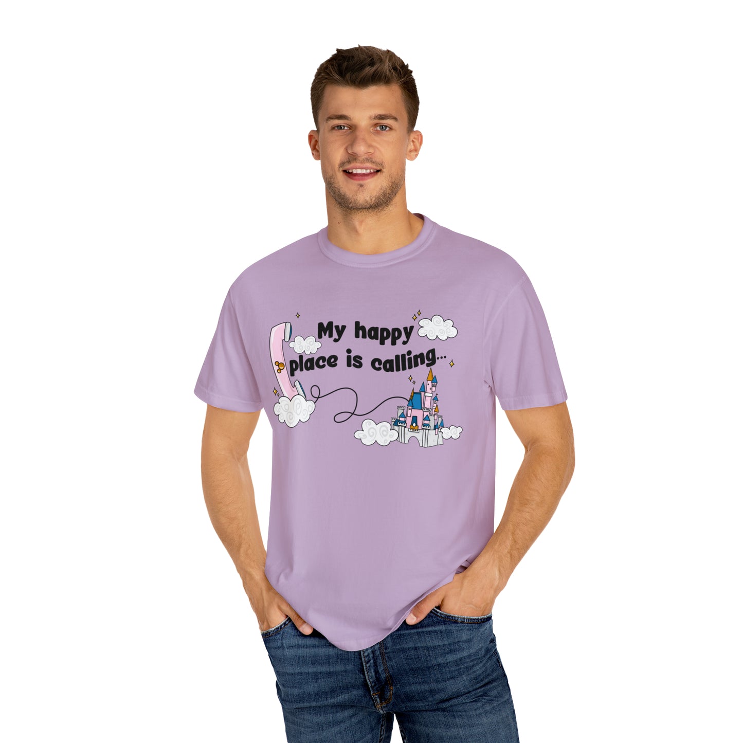 Adult Happy Place Calling, MK Tee - Comfort Colors