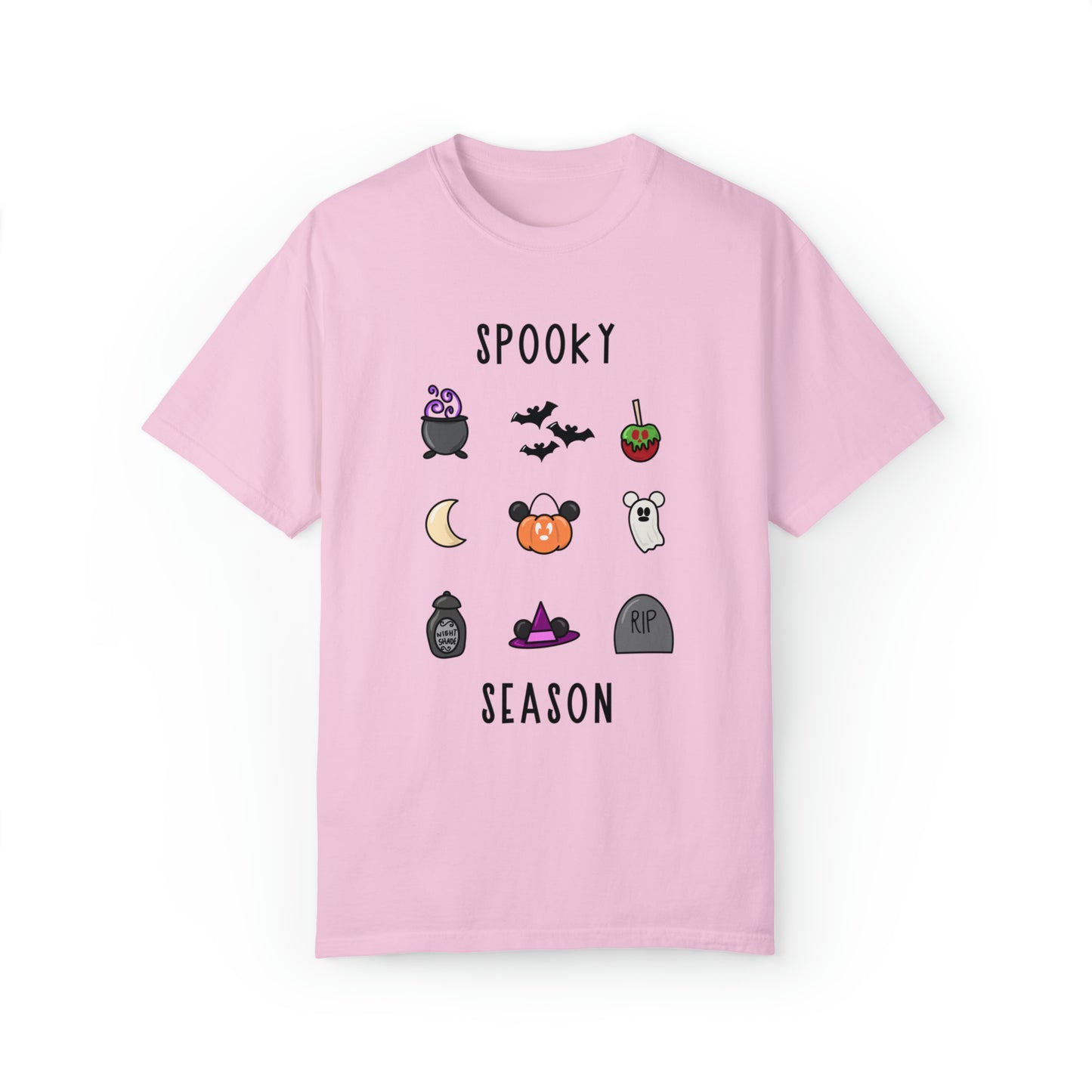 Adult Spooky Season Doodle Grid Tee - Comfort Colors
