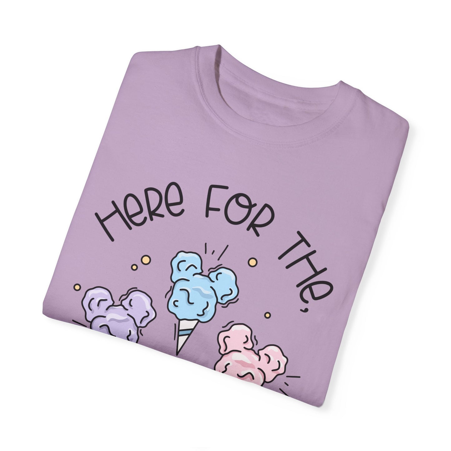 Adult Here for the Cotton Candy Tee - Comfort Colors