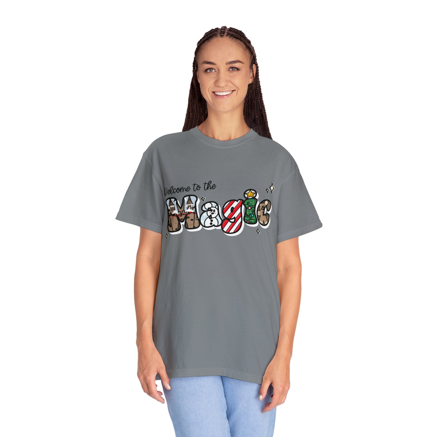 Adult Welcome to the ^Christmas Magic Tee - Comfort Colors