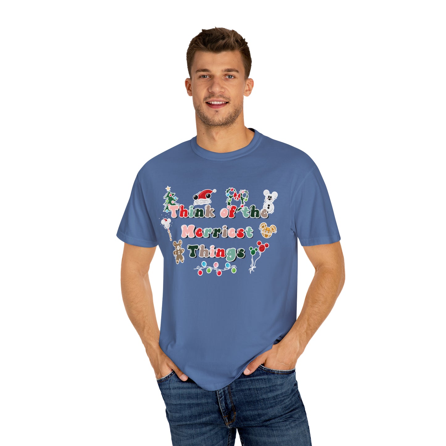 Adult Think of the Merriest things Tee - Comfort Colors