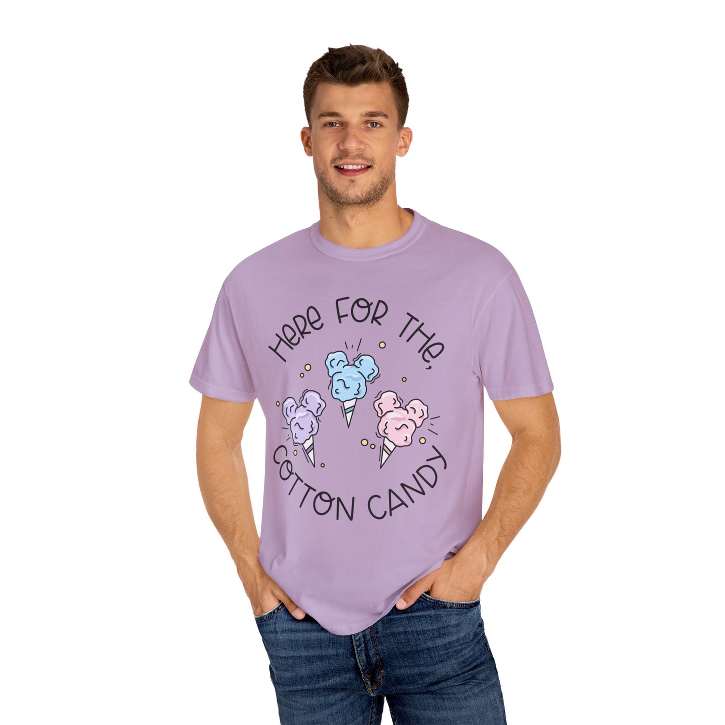 Adult Here for the Cotton Candy Tee - Comfort Colors