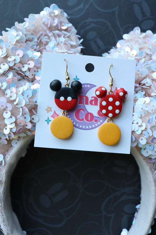 Mickey & Minnie Dangle Earrings