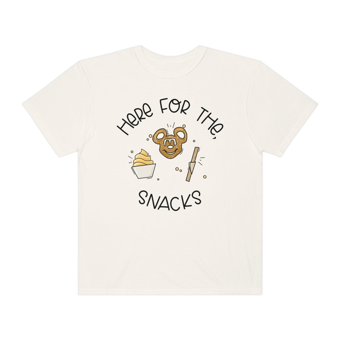 Adult Here for the Snacks Tee - Comfort Colors