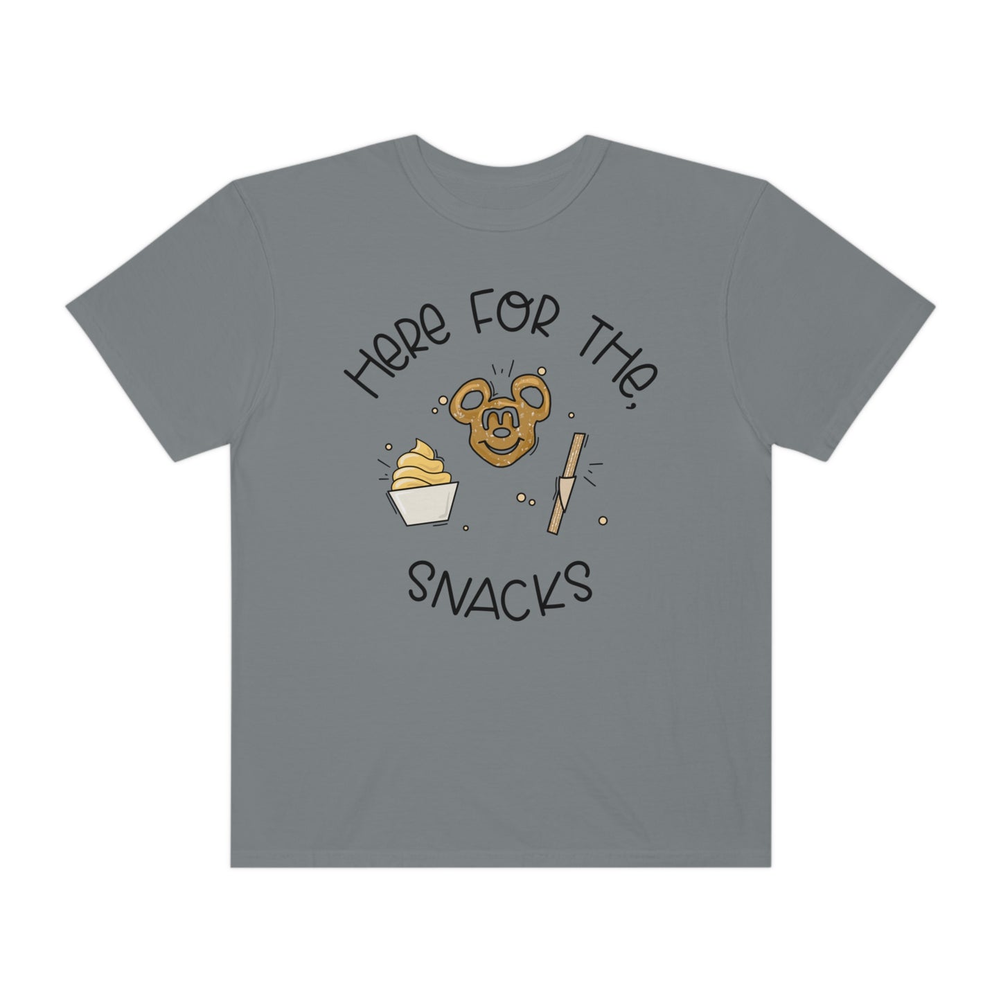 Adult Here for the Snacks Tee - Comfort Colors