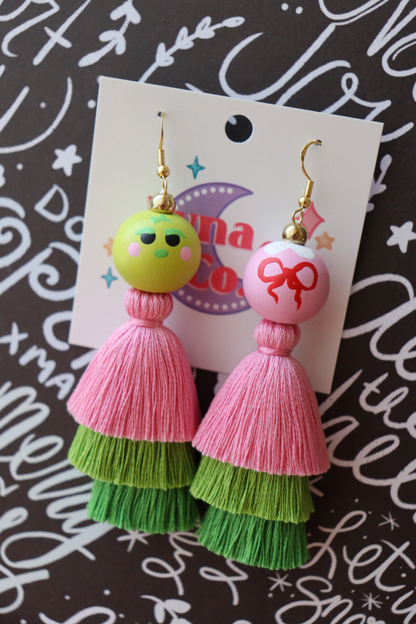 Cindy Lou and Grinch Tassel Earrings