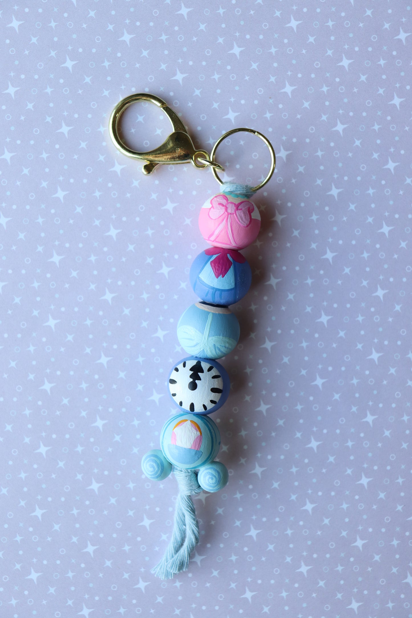 Once Upon a Midnight Beaded Keychain