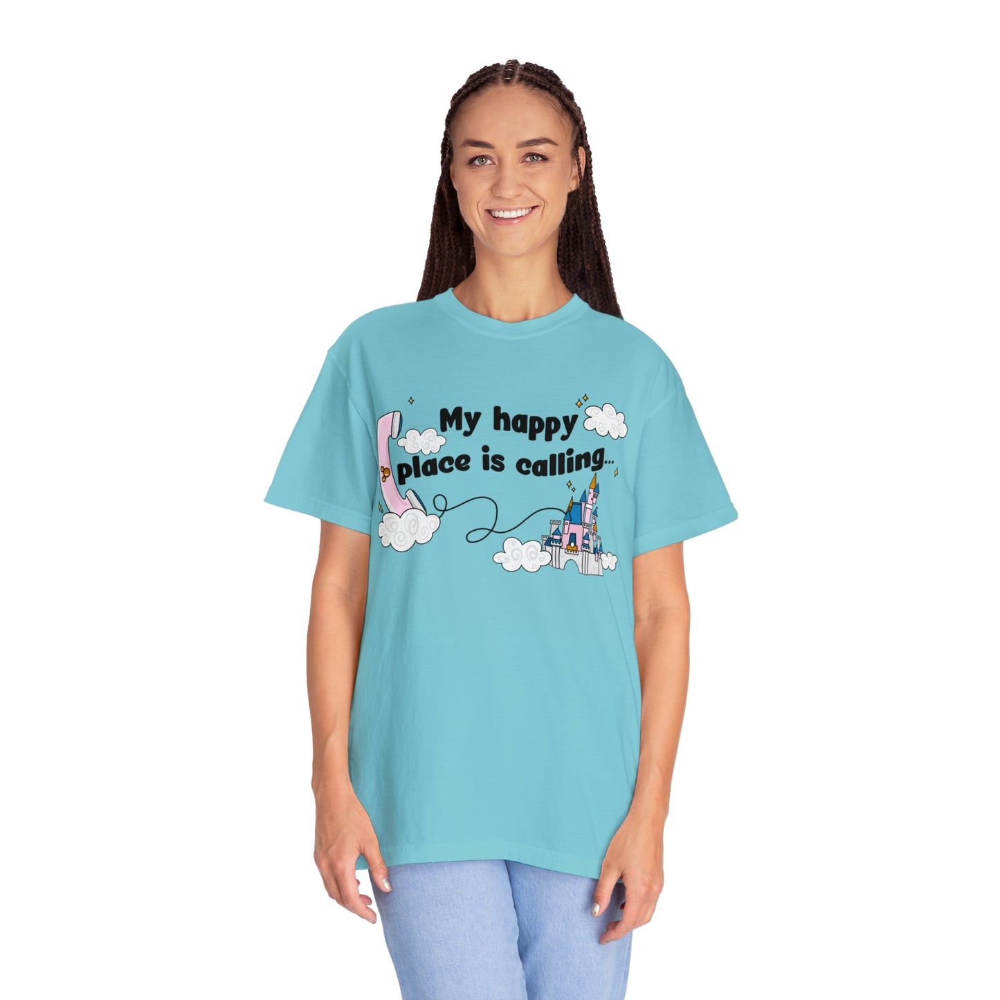 Adult Happy Place Calling, MK Tee - Comfort Colors