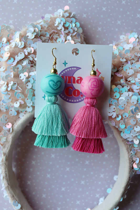 Magical Teacups Tassel Earrings