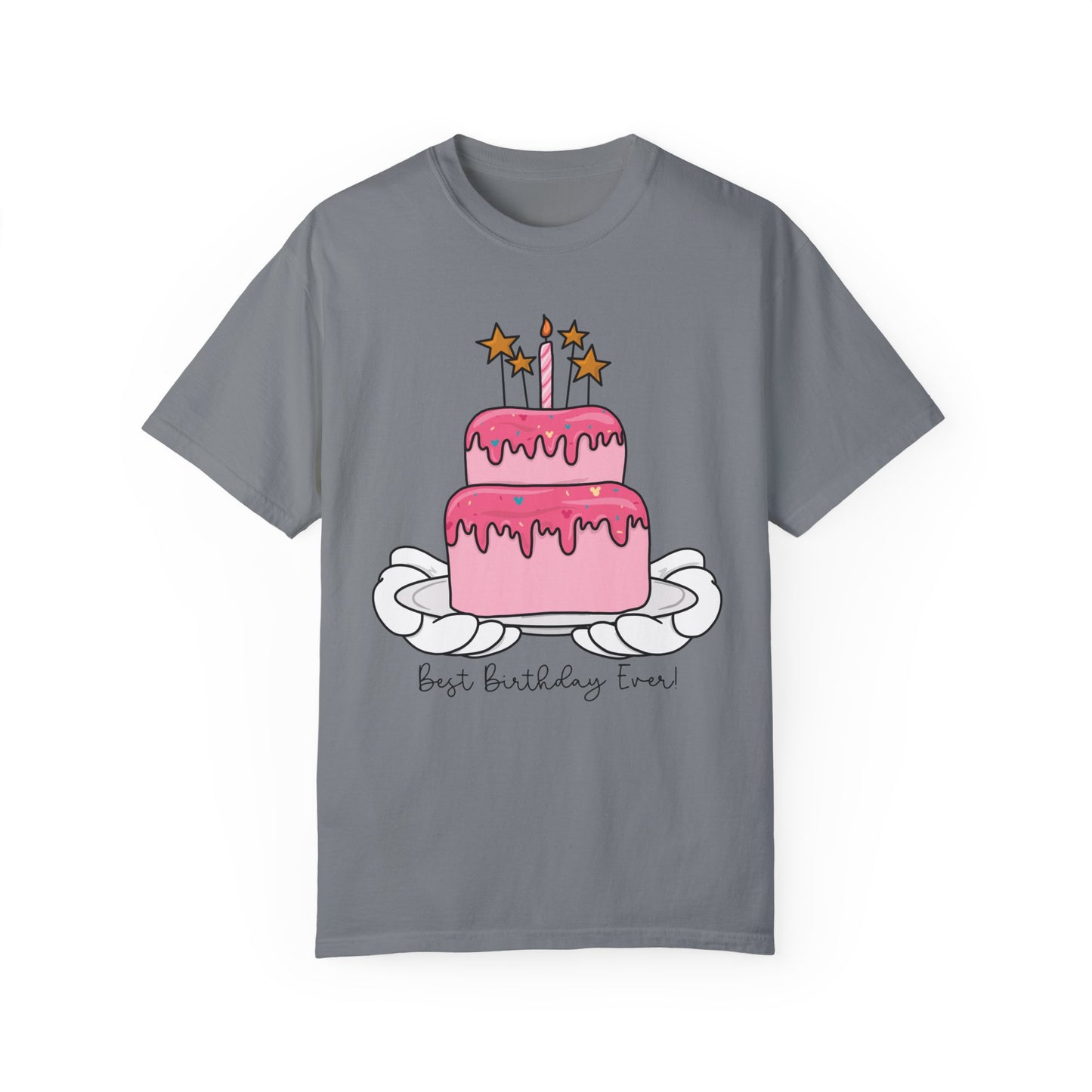 Adult Bday Cake - Pink Tee