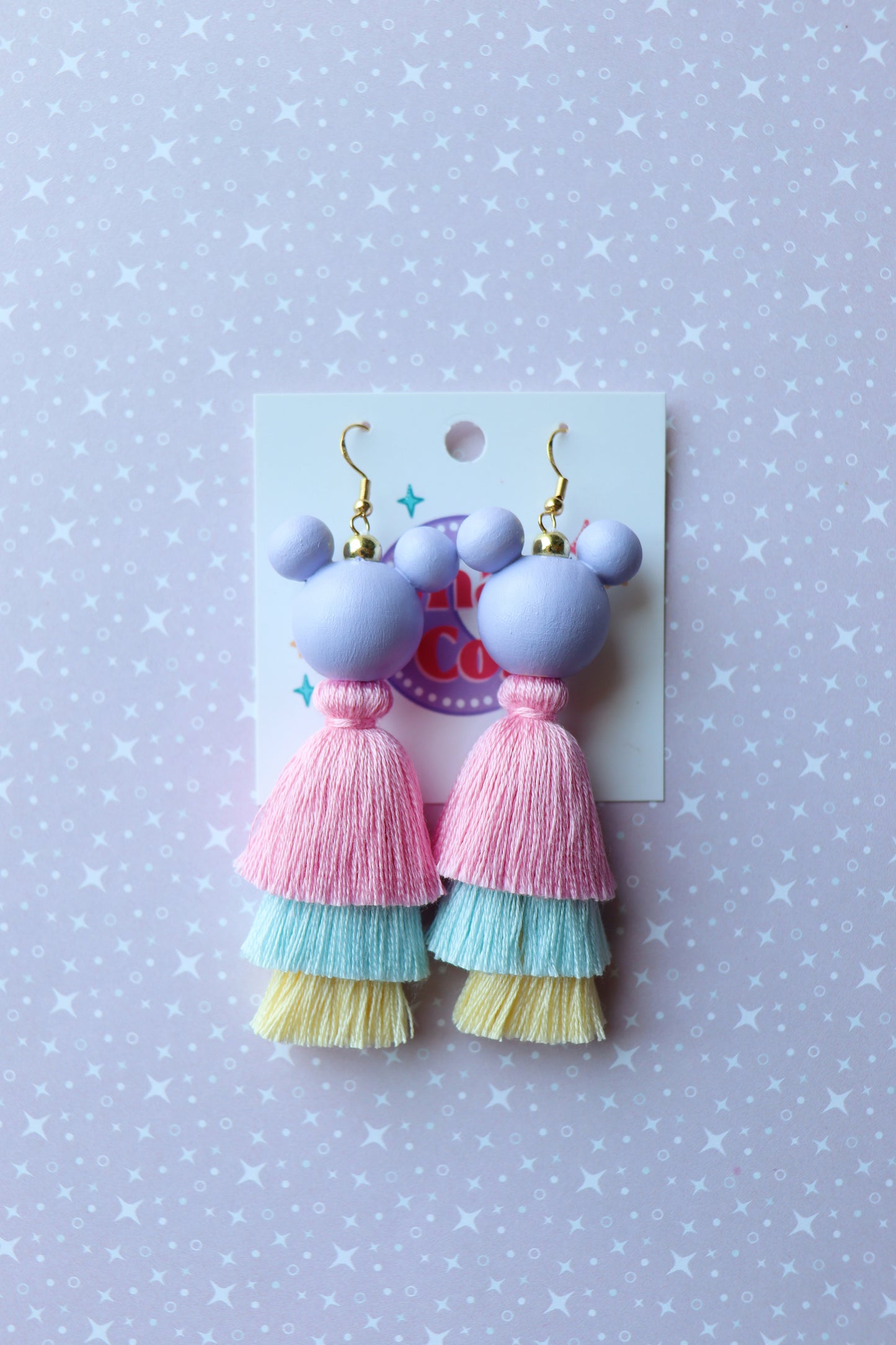 Cotton Candy Fun Tassel Earrings