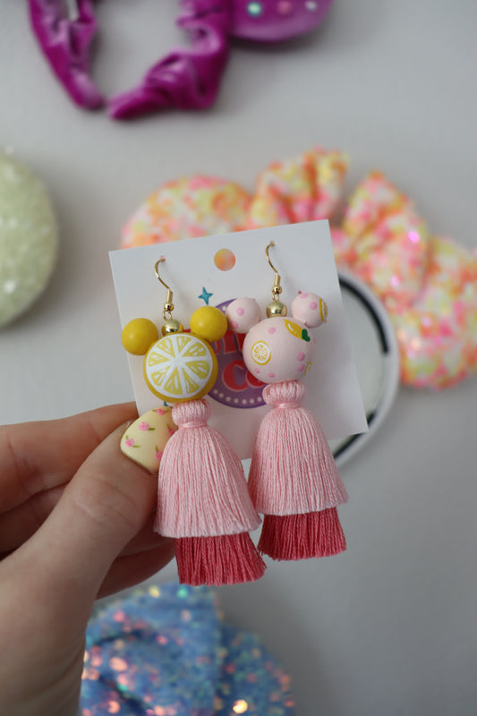 Pink Lemonade Chic Tassel Earrings