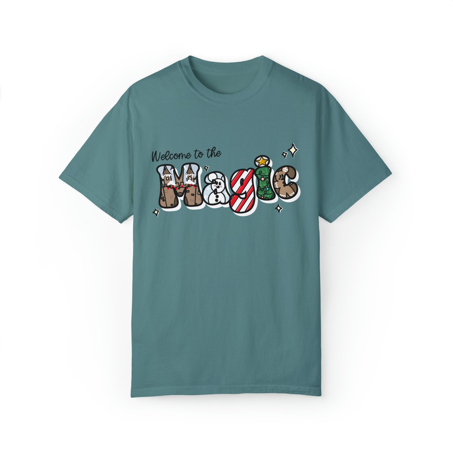 Adult Welcome to the ^Christmas Magic Tee - Comfort Colors