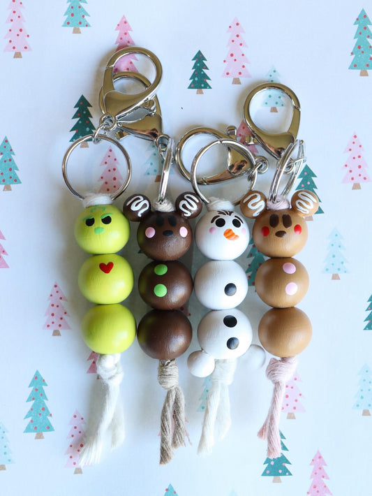 Christmas Beaded Keychains