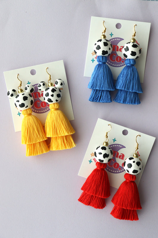 Cow Print Tassels