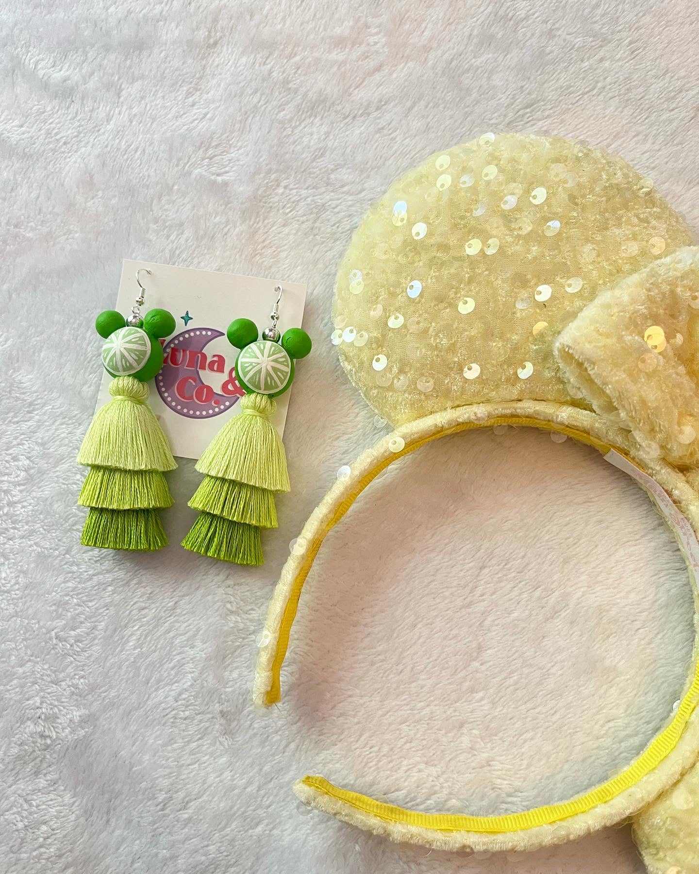 Lime Tassel Earrings