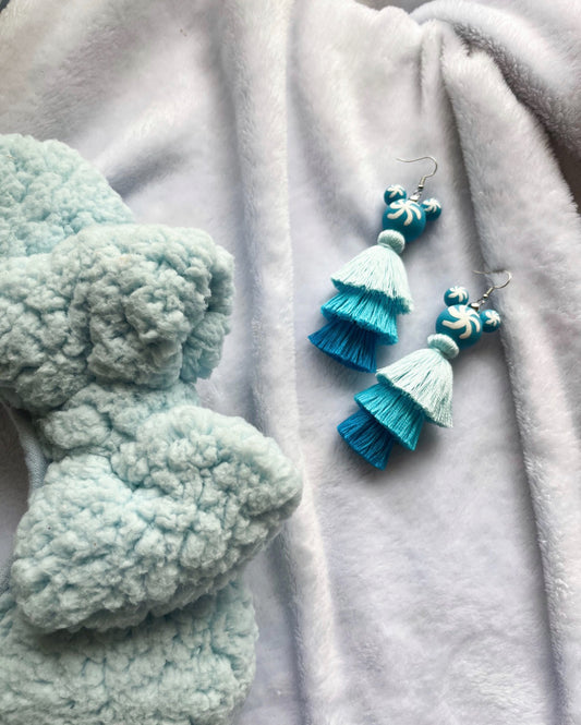Blue Peppermint Tassels