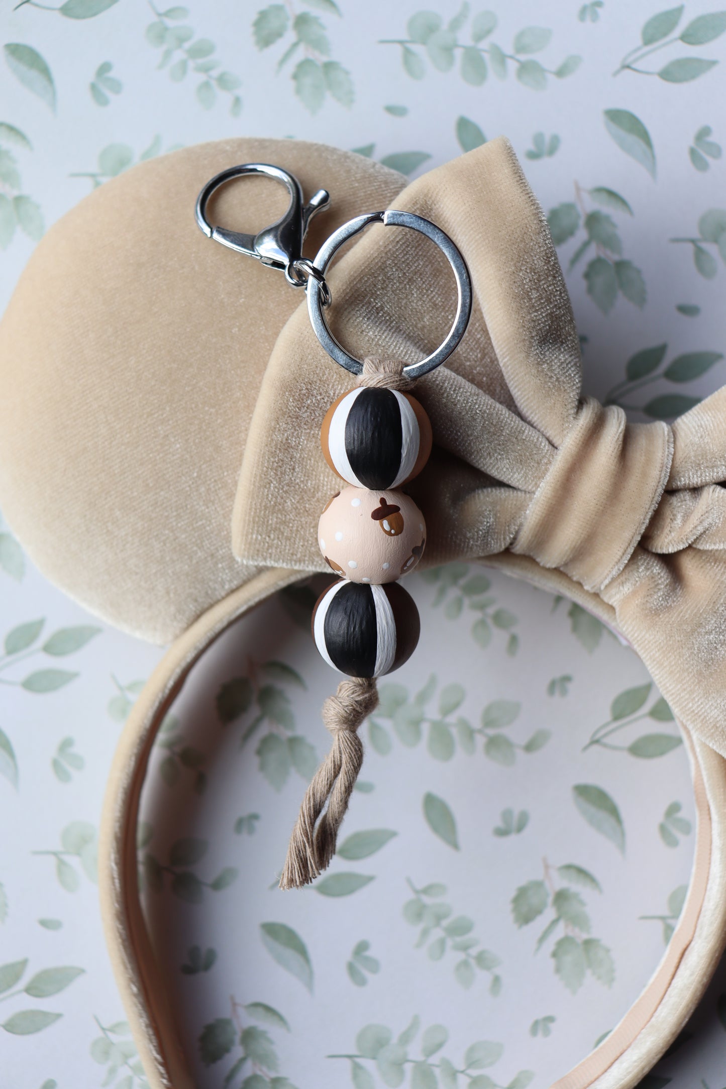 Beaded Keychain Chip & Dale