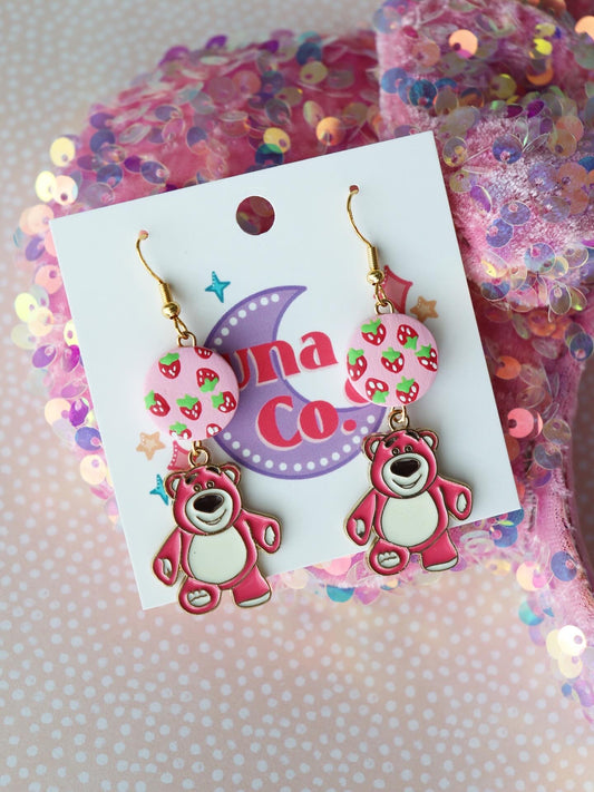 Strawberry Bear Charm Dangles