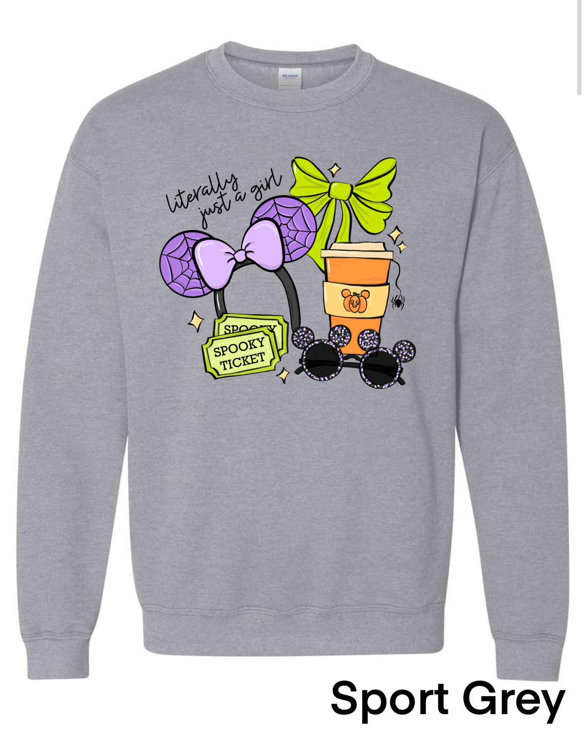 Literally Just a Girl Sweatshirt - Spooky