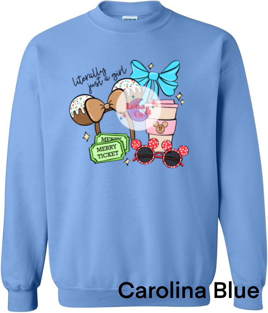 Literally just a girl Christmas Sweatshirt