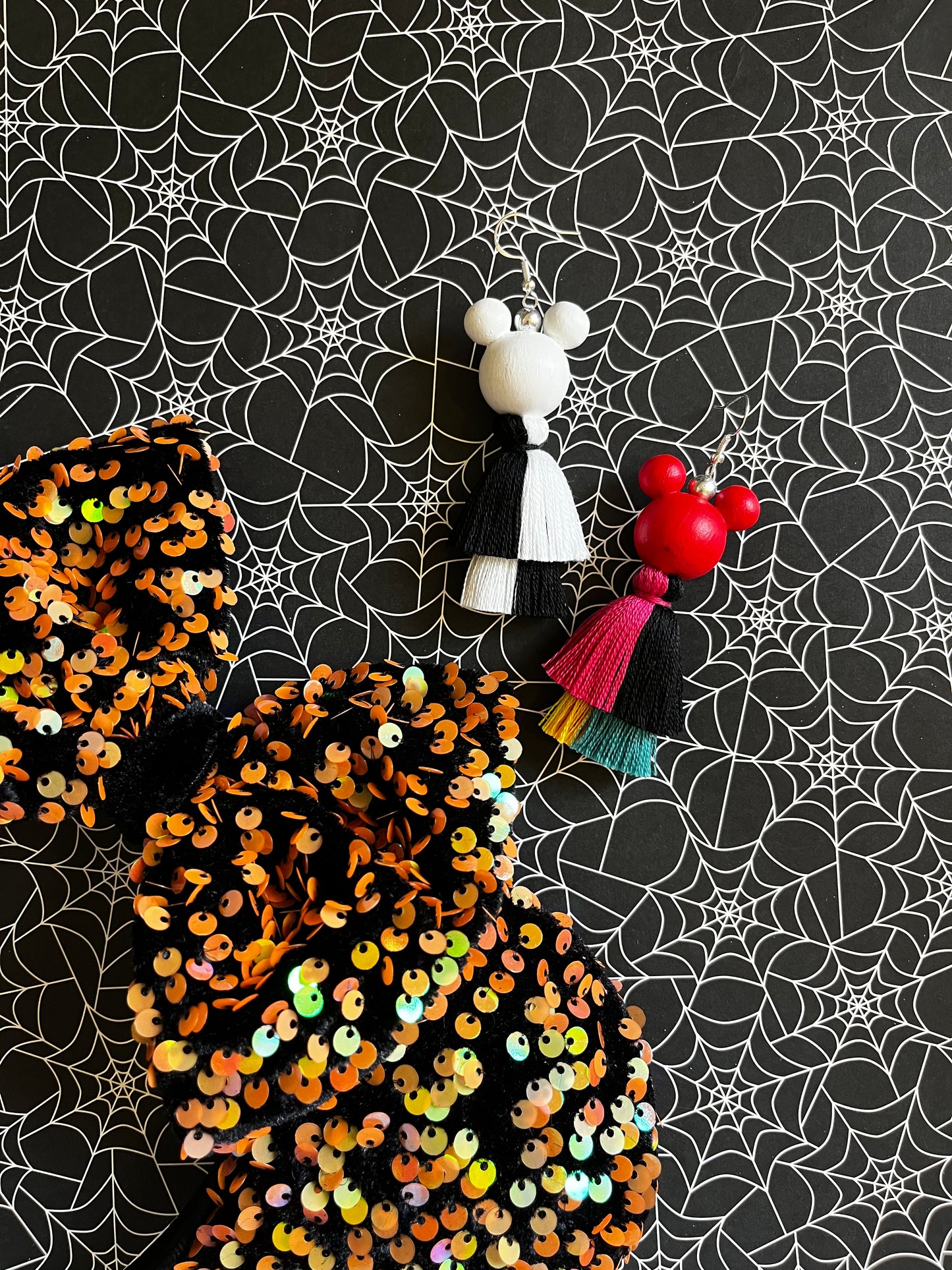 Jack/Sally Mismatch Color Block Earrings