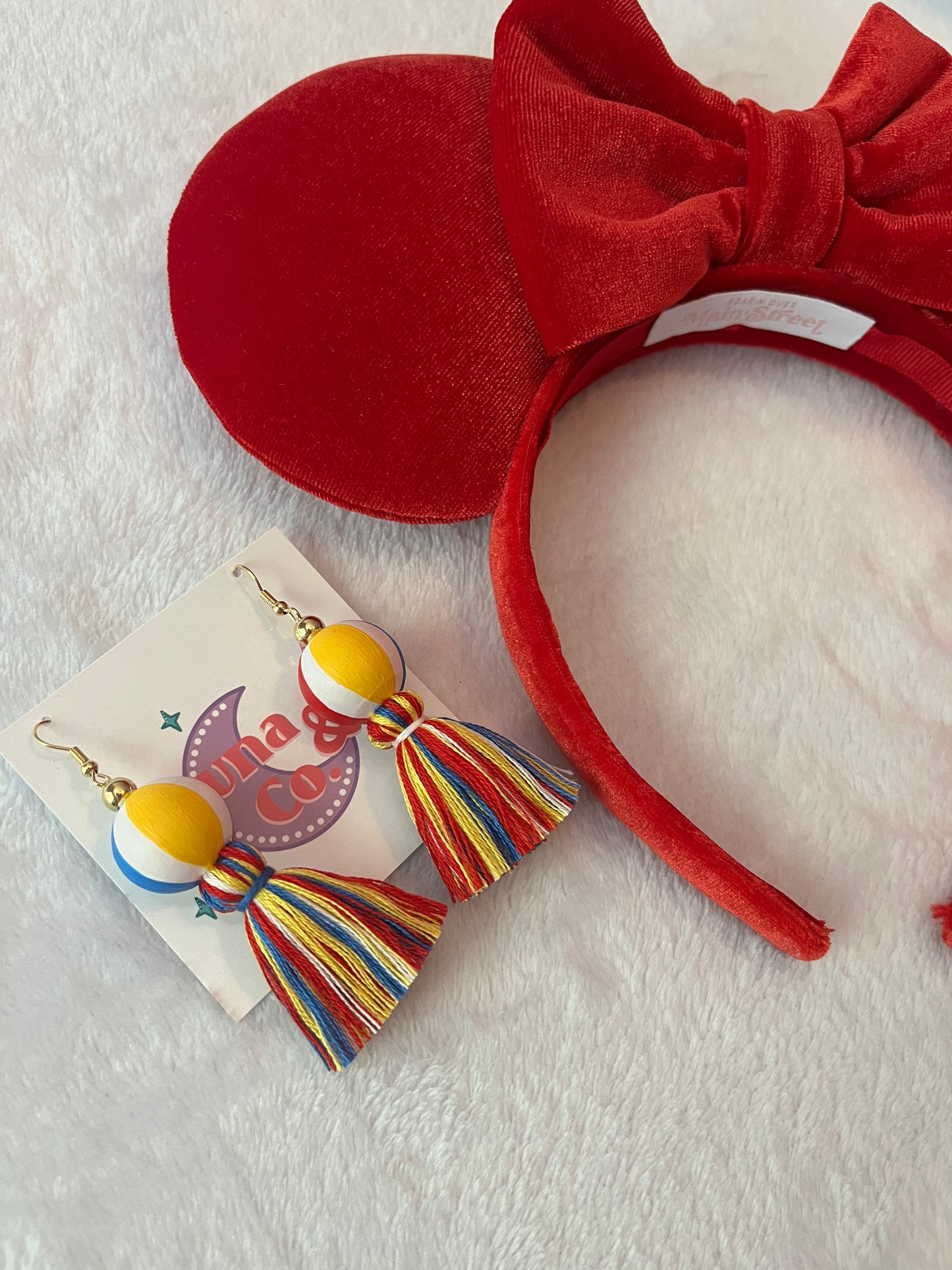 Summer Beach Ball Tassel Earrings