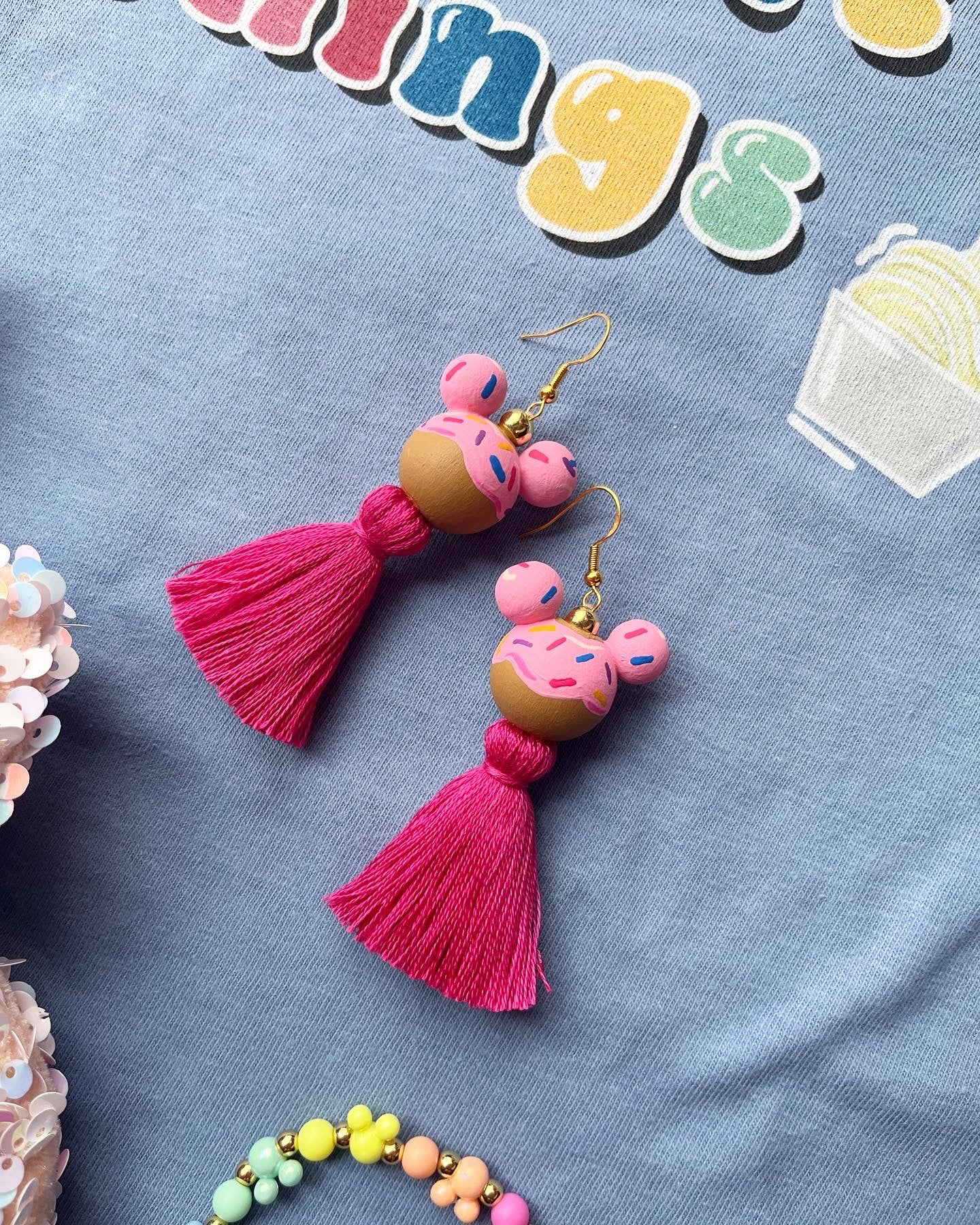 Donut Tassel Earrings