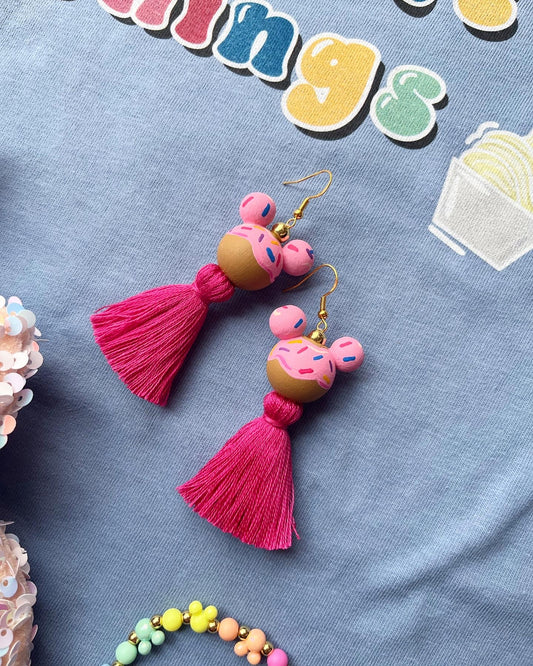 Donut Tassel Earrings