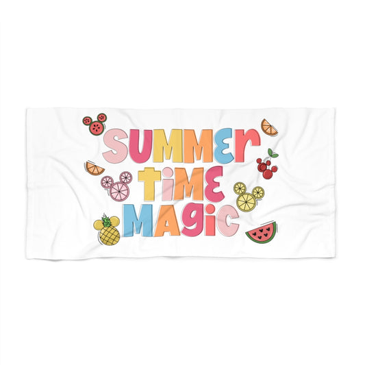 Summer Magic Beach Towel - White