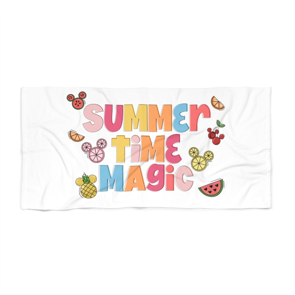 Summer Magic Beach Towel - White