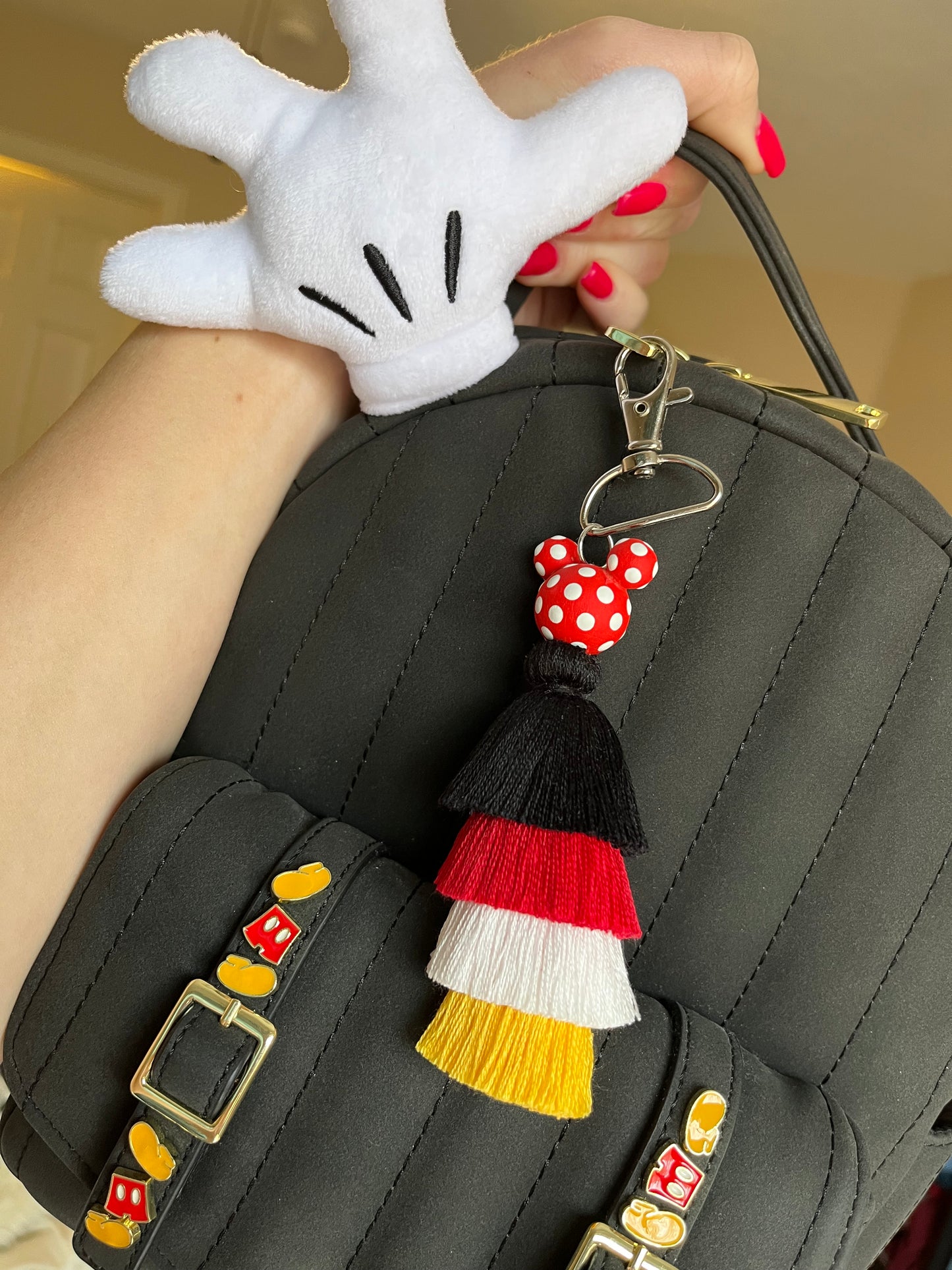 Classic Polka Dot Minnie Keychain