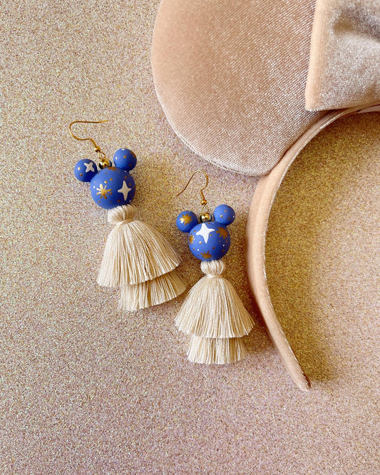 Starry Night Tassel Earrings