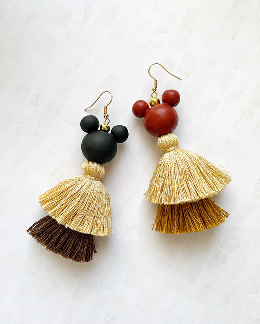 Chip & Dale Inspired Tassel Earrings