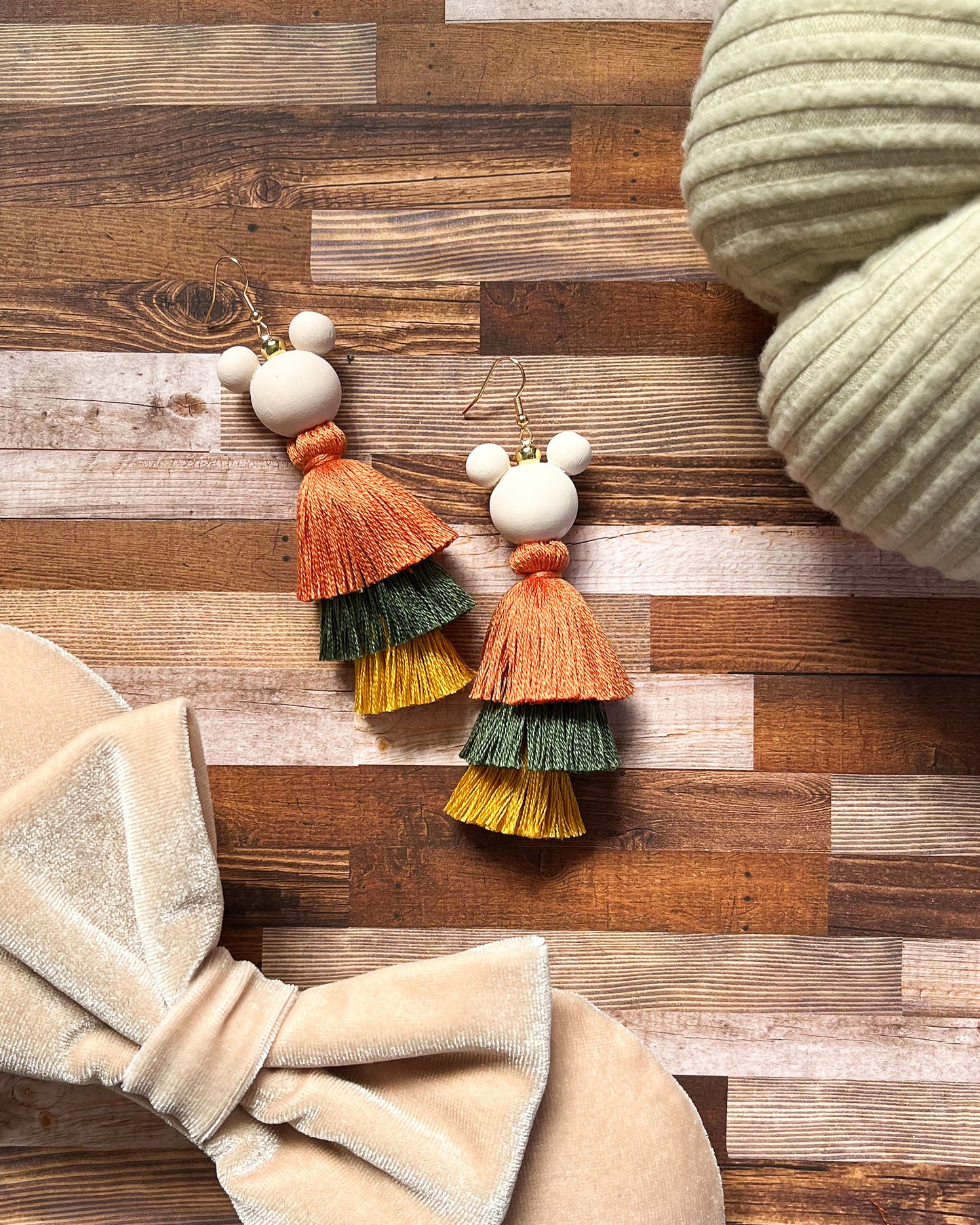 Magical Leaves Tassel Earrings